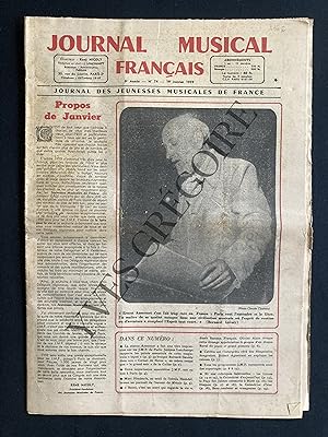 JOURNAL MUSICAL FRANCAIS-N°74-19 JANVIER 1959