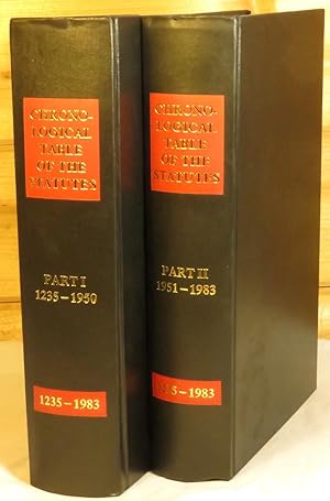 Chronological Table of the Statutes, Two Volumes