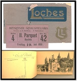 24 Unused Postcards of Loches, France attached in a booklet Circa 1901