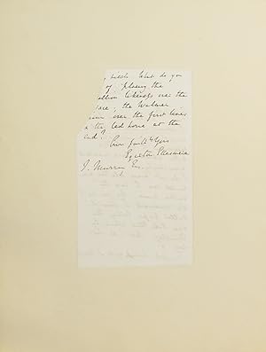 Autograph Letter Signed ("Egerton Ellesmere") to publisher John Murray