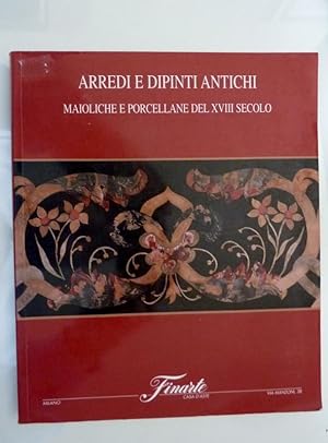 ARREDI E DIPINTI ANTICHI - MAIOLICHE E PORCELLANE DEL XVIII SECOLO Asta Milano, Dicembre 2000