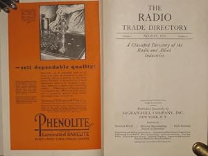 THE RADIO TRADE DIRECTORY, Volume 1, August, 1925, Number 4