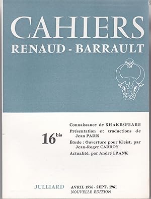 Cahiers Renaud - Barrault 16 bis