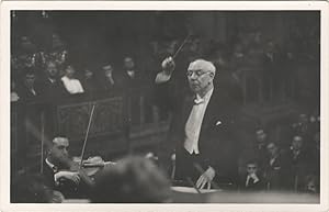 Postcard photograph of the distinguished German conductor and composer, signed, inscribed to Mela...
