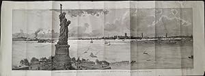 "Liberty Enlightening the World - Bartholdi's Colossal Statue on Bedlow's Island, New York Harbor...