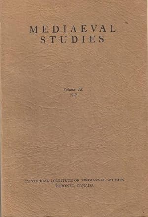 Medieval Studies Volume IX