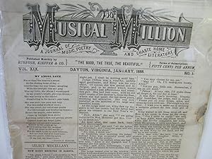 Musical Million a Journal of Music, Poetry and Chaste Home Literature Vol. Xix. No. 1 Dayton, Vir...
