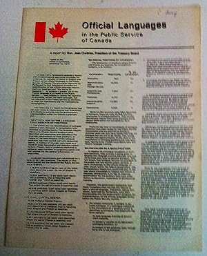 Les langues officielles dans la Fonction publique du Canada. Official Languages in the Public Ser...