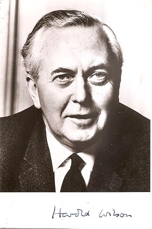 Signed photograph of Harold Wilson