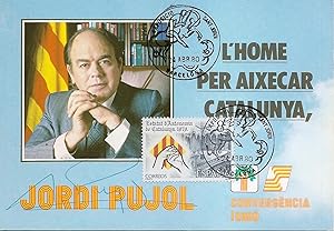 Signed postcard / postal firmada / postal signada (Jordi Pujol)