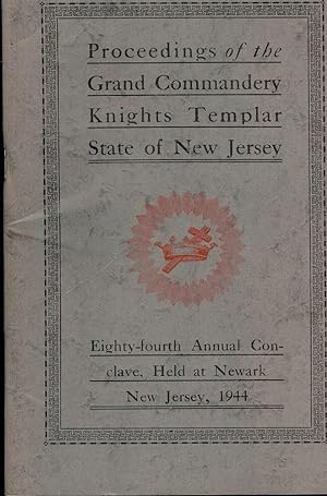 PROCEEDINGS GRAND COMMANDERY KNIGHTS TEMPLAR STATE NEW JERSEY 1944