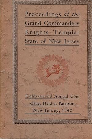 PROCEEDINGS GRAND COMMANDERY KNIGHTS TEMPLAR STATE NEW JERSEY 1942