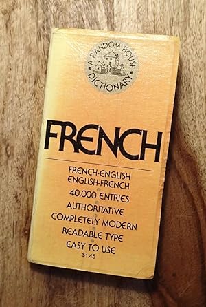RANDOM HOUSE: VEST DICTIONARY: French-English/English-French