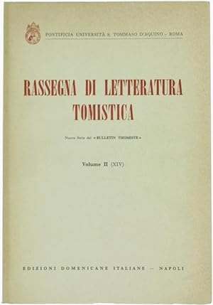 RASSEGNA DI LETTERATURA TOMISTICA. Volume II : Letteratura dell'anno 1967.: