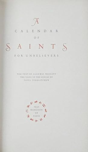 A Calendar of Saints for unbelievers.