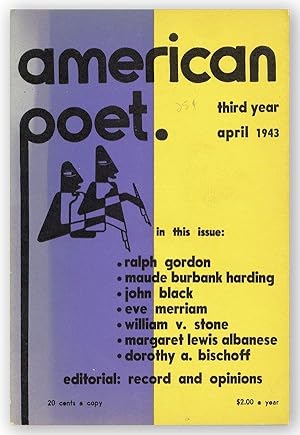 American Poet. Vol. III, no. I, April, 1943