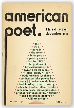 American Poet. Vol. III, no. 9, December, 1943