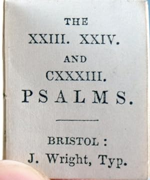 The XXIII, XXIV, and CXXXIII Psalms