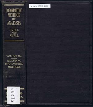 Colorimetric Methods of Analysis: Supplement to Inorganic Determinations, Vol. II, Vol. IIA (2A)
