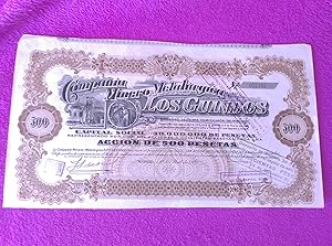 COMPAÑIA MINERO METALURGICA LOS GUINDOS 1920