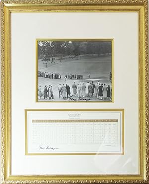 Gene Sarazen Signed Photograph and Signed Score Card
