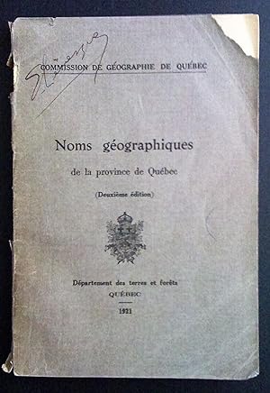 Noms géographiques de la province de Québec (deuxième édition)