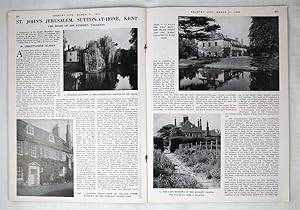 Original Issue of Country Life Magazine Dated March 31st 1944, with a Main Feature on St. John's ...