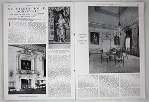 Original Issue of Country Life Magazine Dated September 17th 1943, with a Main Feature on St. Gil...
