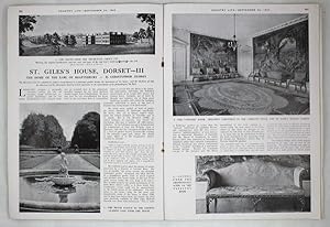 Original Issue of Country Life Magazine Dated September 24th 1943, with a Main Feature on St. Gil...