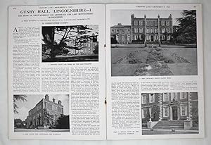 Original Issue of Country Life Magazine Dated November 5th 1943, with a Main Feature on Gunby Hal...