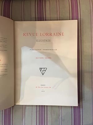 Revue Lorraine illustrée.