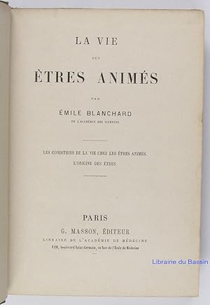 La vie des êtres animés Les conditions de la vie chez les êtes aimés L'origine des êtres