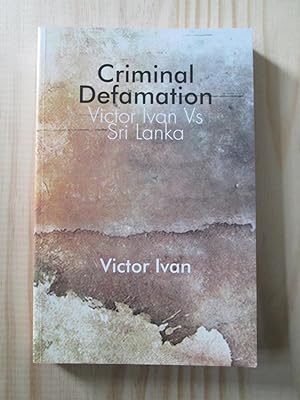 Criminal Defamation : Victor Ivan vs Sri Lanka
