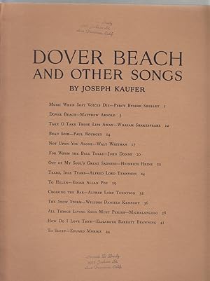 Dover Beach and Other Songs: Solos for High and Medium Voice