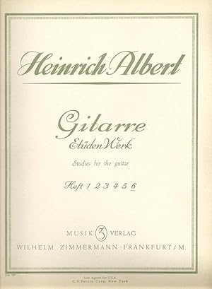 Gitarre, Etuden Werk Heft 6 / Studies for Guitar (Book 6 Moderately Difficult Studies )