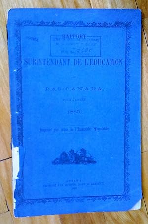 Rapport du surintendant de l'éducation pour le Bas-Canada pour l'année 1865
