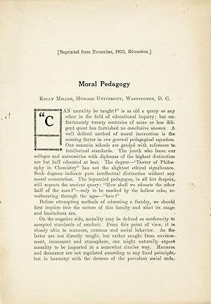 Moral Pedagogy. Reprinted from "Education," November, 1913