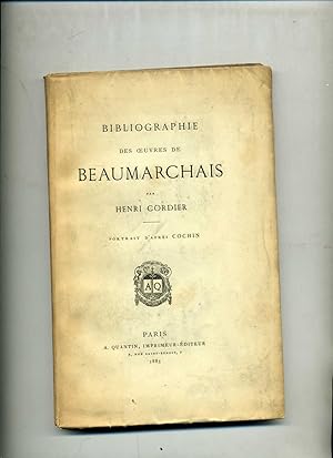 BIBLIOGRAPHIE DES UVRES DE BEAUMARCHAIS . PORTRAIT DAPRÈS COCHIN .