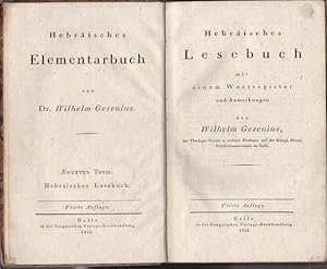 Hebräisches Elementarbuch. Hebräisches Lesebuch mit einem Wortregister und Anmerkungen.