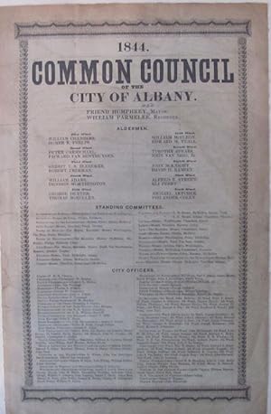 1844 Albany Common Council Broadside