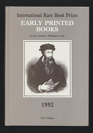 Annual Register of Book Values - Early Printed Books 1992
