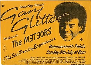 Camouflage Presents Gary Glitter with guests The Meteors (Original Music Poster)