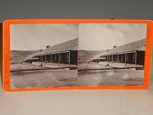(Arizona Territory, Fort Whipple) Stereographic Card, Company Quarters, Circa 1877 and 1885 Terri...