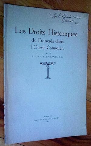 Les Droits historiques du français dans l'Ouest canadien