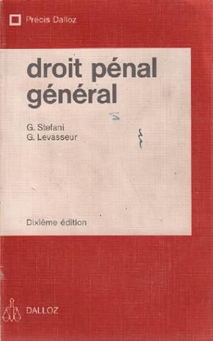 Droit pénal général / Précis dalloz