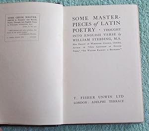 Some Masterpieces of Latin Poetry, Thought Into English Verse
