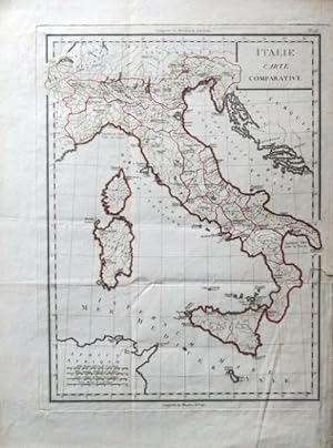 Italie. Carte Comparative.