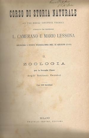 Corso di Storia naturale. Ad uso degli Istituti Tecnici. Compilato dai Professori L. Camerano e M...