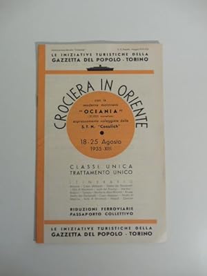 Crociera in Oriente con la motonave 'Oceania'.18 - 25 agosto 1935.Itinerario Ancona, Capo Matapan...