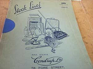 Stock Lines Catalogue No. 291. 1926/27 Condrup